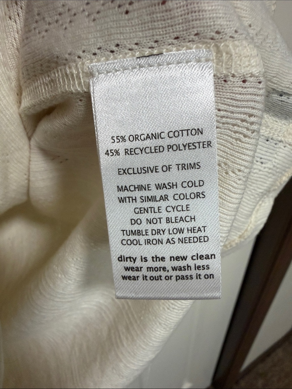 Toad&Co Cream Short Sleeve Eyelet Knit Tee with Flutter Sleeves NWT! - Picture 3 of 4